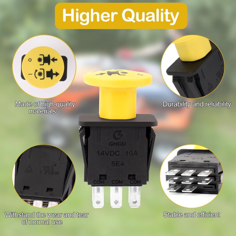 BZTT 1722887SM Mower Pto Switch for Bad Boy 10 Amp Clutch Switch Compatible Cub Cadet Toro Grasshopper Exmark Ferris Mower Clutch Part - Image 5